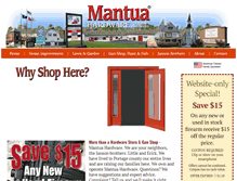 Tablet Screenshot of mantuahardware.com